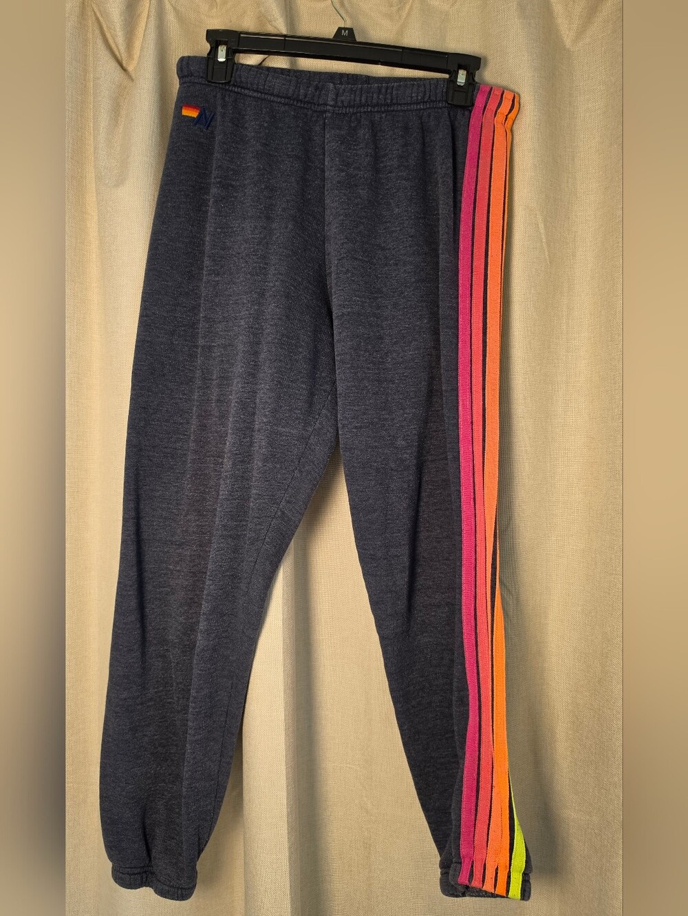 Aviator Nation Large Joggers 5 Strip Navy